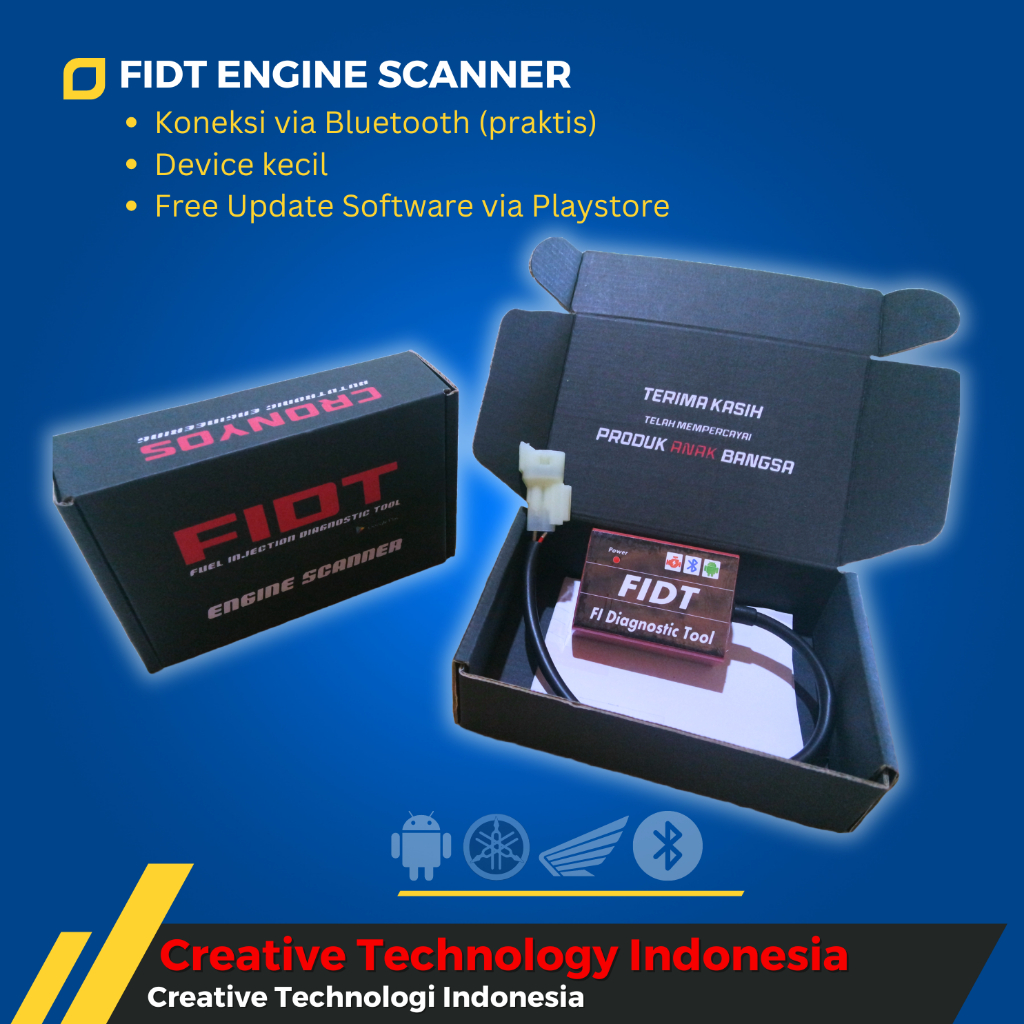 FIDT Scanner Motor Injeksi OBD 1 Android