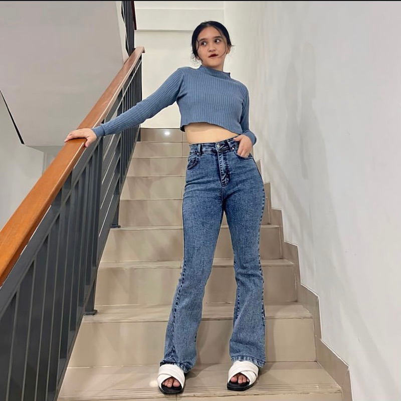 Jezabelle- CELANA JEANS WANITA HIGHWAIST CUTBRAY SNOW // highwaist jeans cutbray // cutbray jeans wa