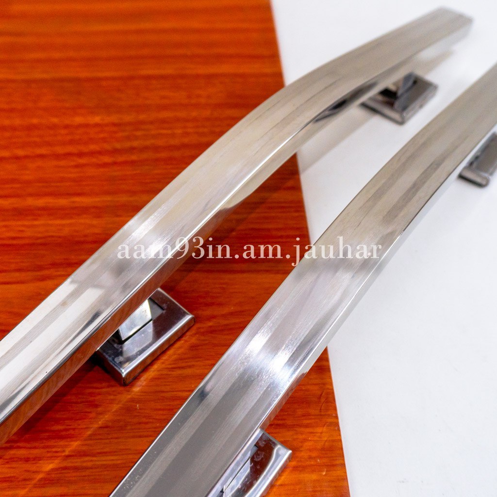 Handle pintu rumah minimalis tarikan panjang 45 cm gagang kotak 15X30 mm kunci melengkung sabit leng