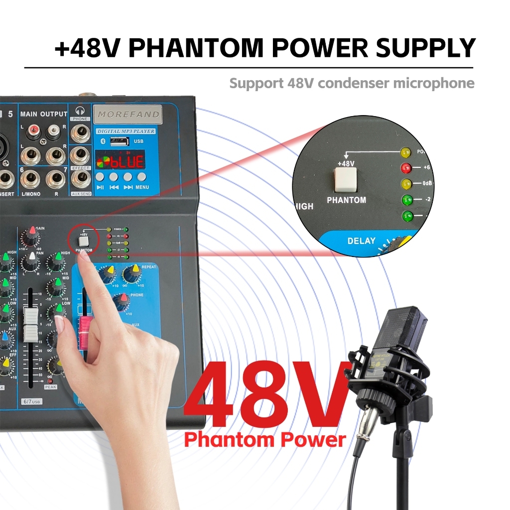 Professional Mixer Audio Mg04Bt/Mg07Bt Audio Mixer Dj Mixer Audio 4Ch/7Ch Pemutaran