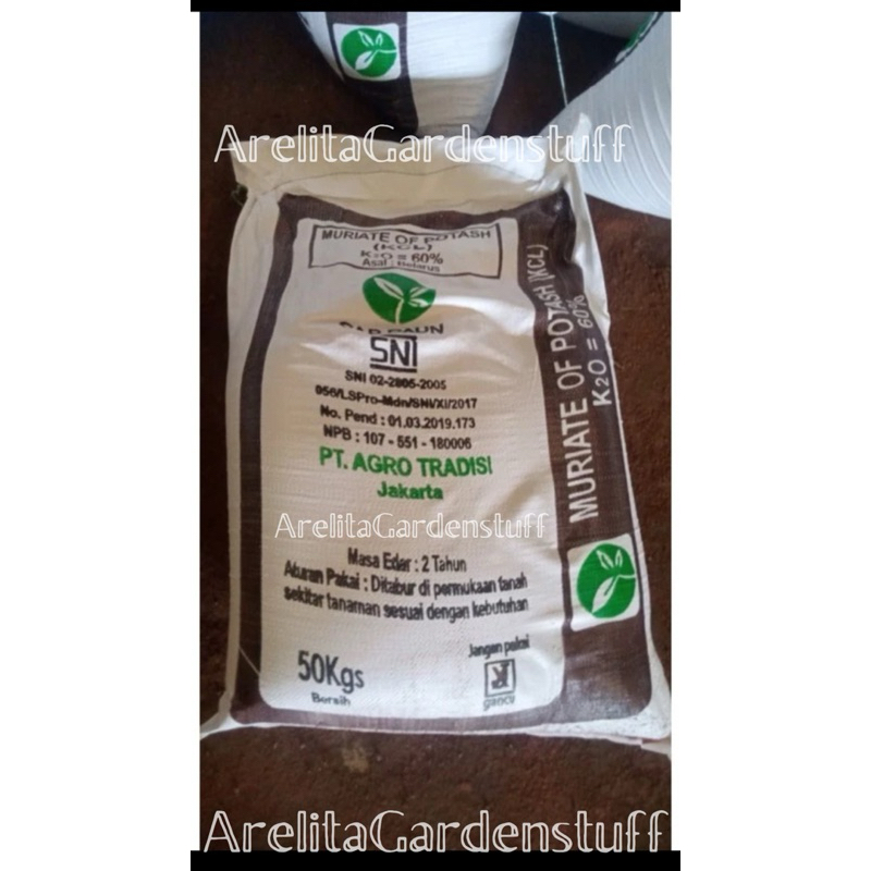 Pupuk KCL cap Daun ex Bellarusia repack 1kg