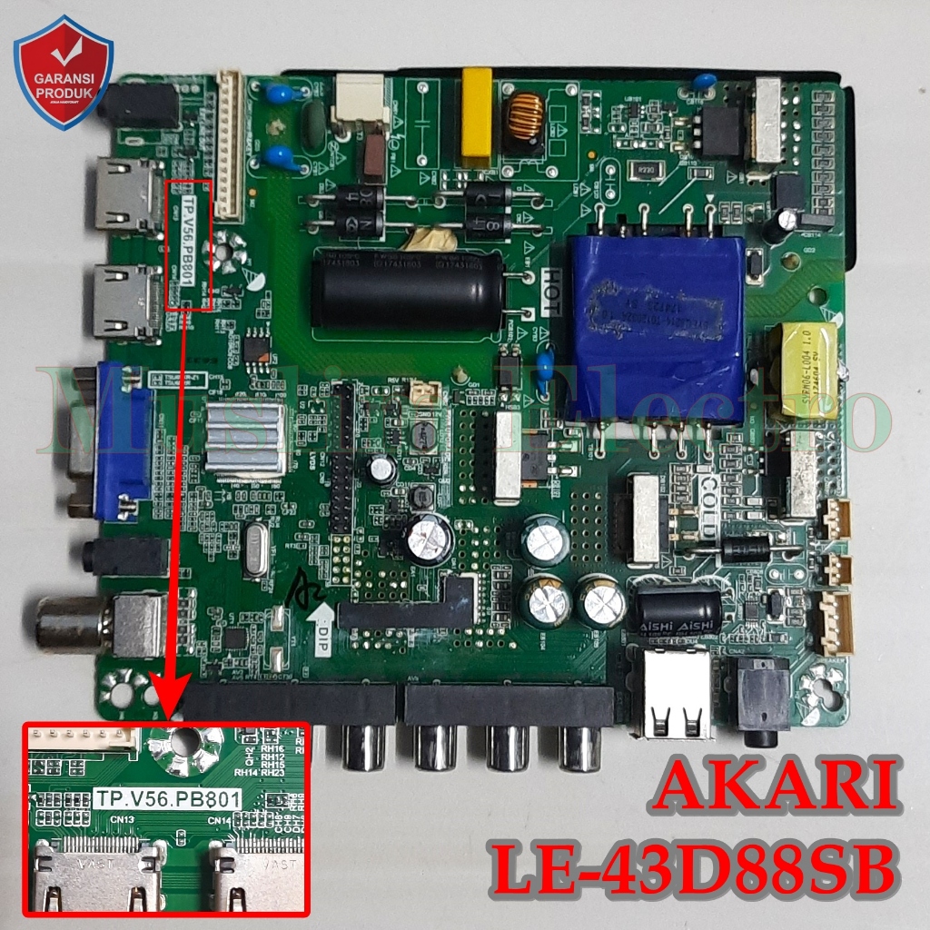Mainboard TV LED Akari LE-43D88SB  43D88SB 43D88