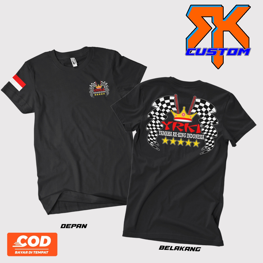 RK CUSTOM KAOS DISTRO LENGAN PENDEK YRKI YAMAHA RX KING INDONESIA | KAOS OBLONG KEREN RX KING LENGAN