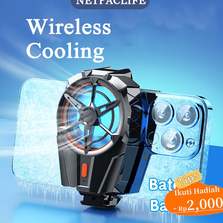 Model Terkini 1 OriginalNetpacLife X52 Pendingin HP Untuk Game Fancooler HP Kipas Wireless Gaming Ra