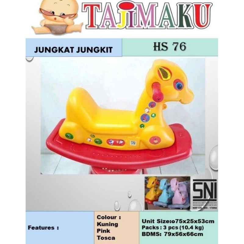 Kuda Goyang Tajimaku Kuda-Kuda Bahan Plastik