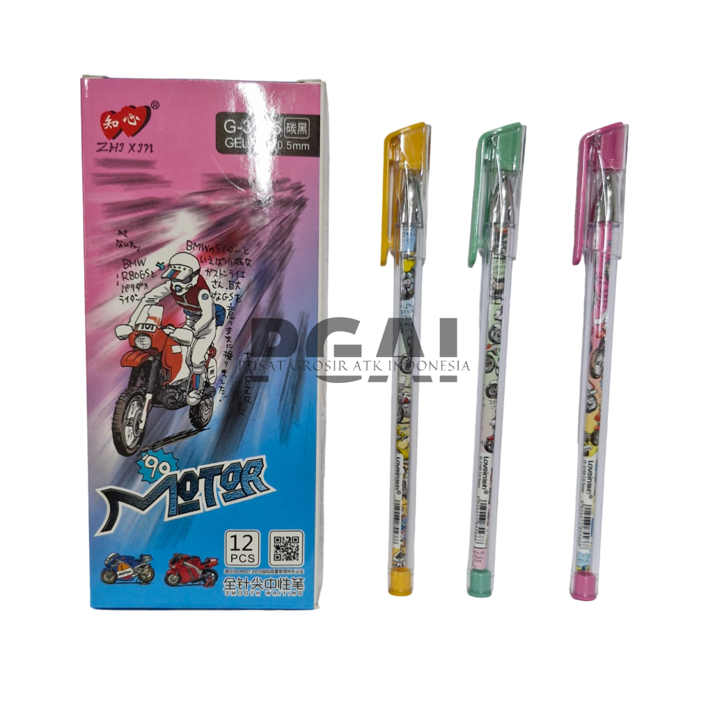 

BOLPOIN BULPOIN PULPEN GEL PEN ZHI XIN G-3155 0.5 MM MOTOR 1 PACK ISI 12 PCS STATIONERY