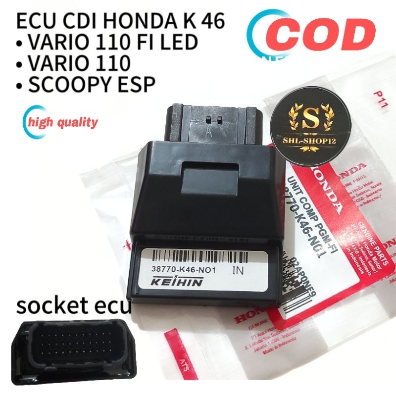 ECU Vario 110 Fi Led K46, Ecu Eccu Cdi Vario 110 Led Fi Vario 110