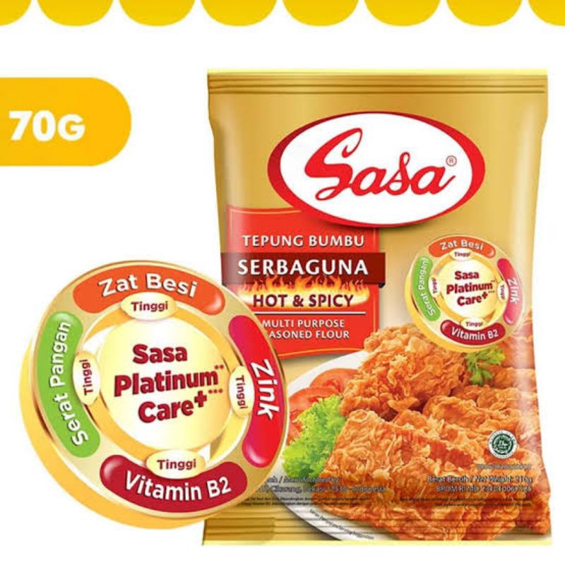 

Sasa Tepung Bumbu Chrispy Serbaguna 75gr Tepung Untuk Berbagai masakan/Olahan