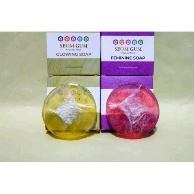SEOM GUM  10 pcs KEMASAN PILOS  GLOWING SOAP FEMININE SOAP SABUN MULTI PUNGSI