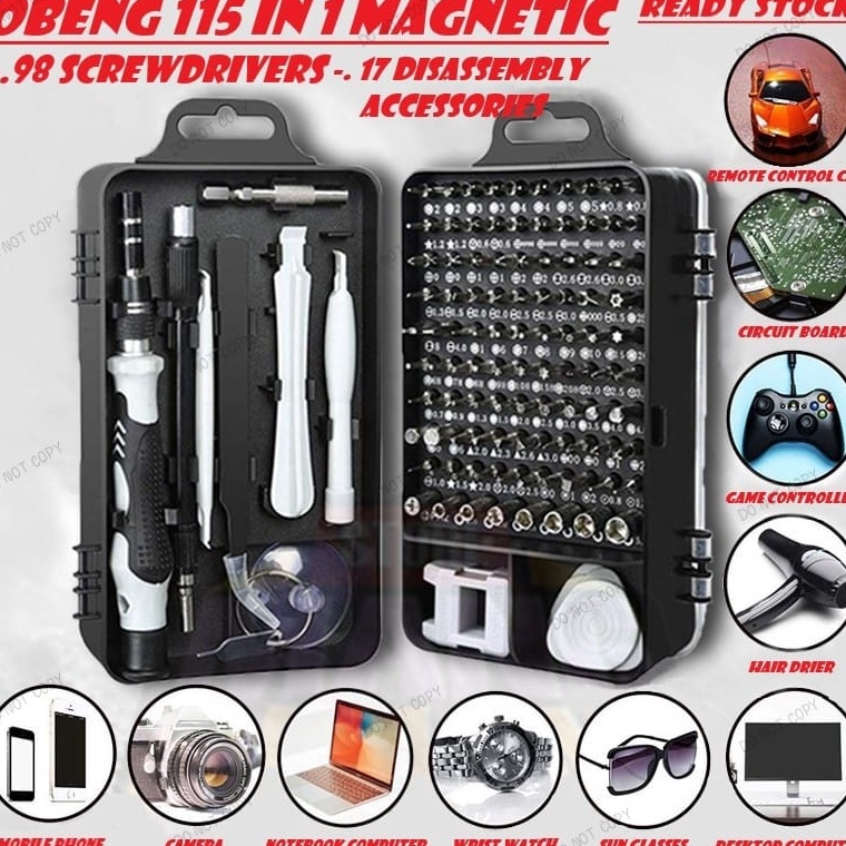 Obeng 115 in 1 Hp full set Obeng Service Komputer Laptop Hp Service Obeng 115 in 1  Q