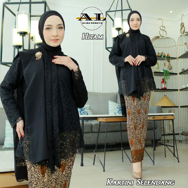 Setelan Kebaya Kartini selendang Include Bross+Selendang