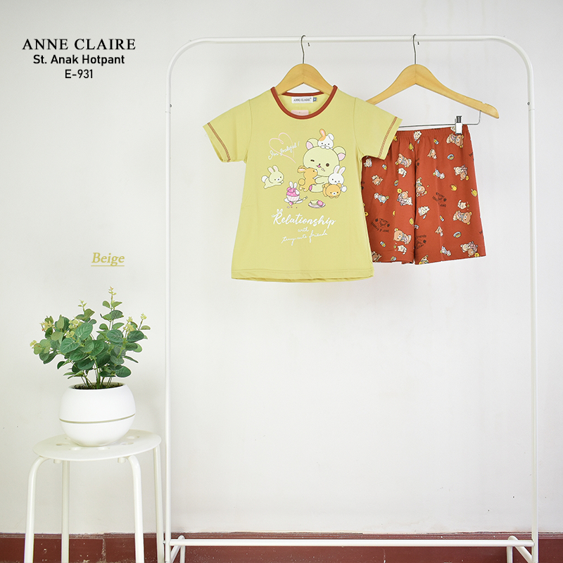 Baju Tidur Anak Perempuan Celana Pendek Piyama Anne Claire Motif Karakter
