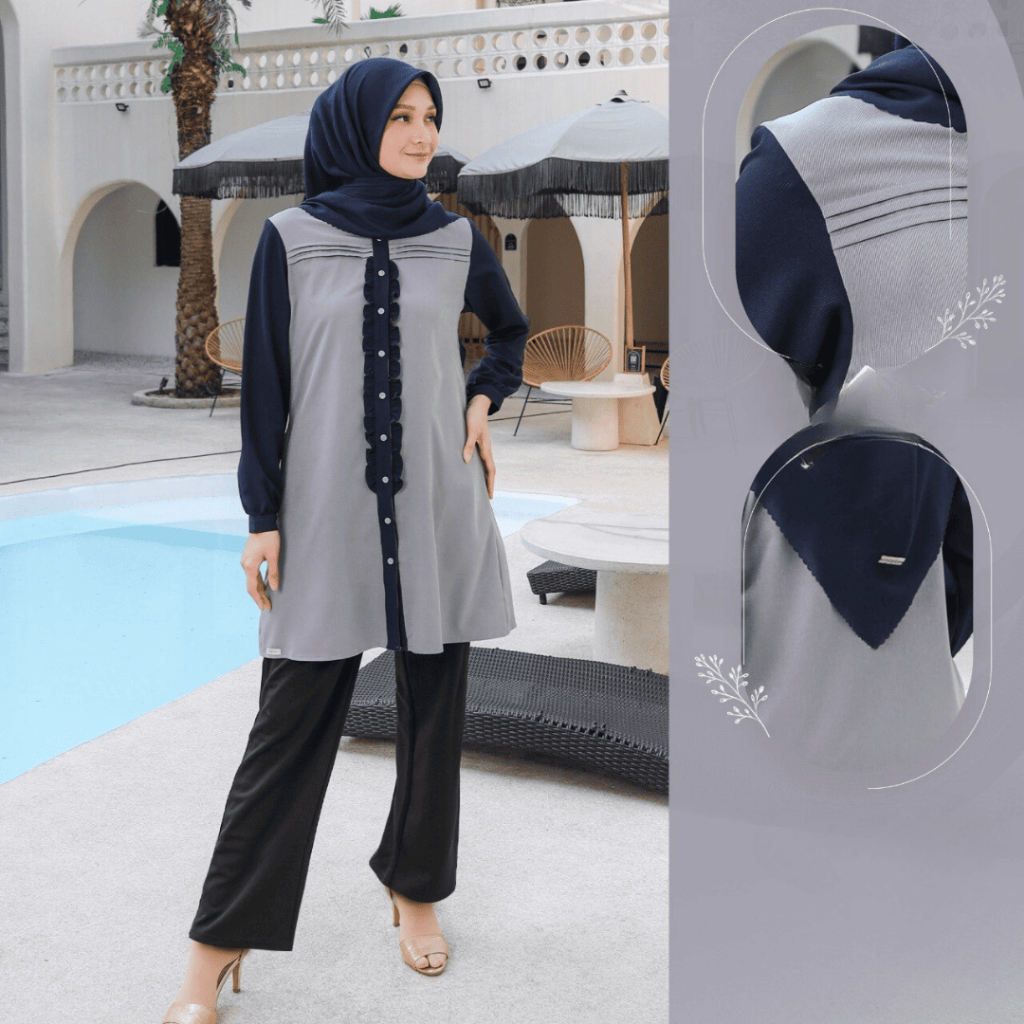 ATASAN SASHA 01 BY SEPLY BAHAN RAINBOW MODEL TUNIK  WANITA DAILY SIMPLE KEKINIAN