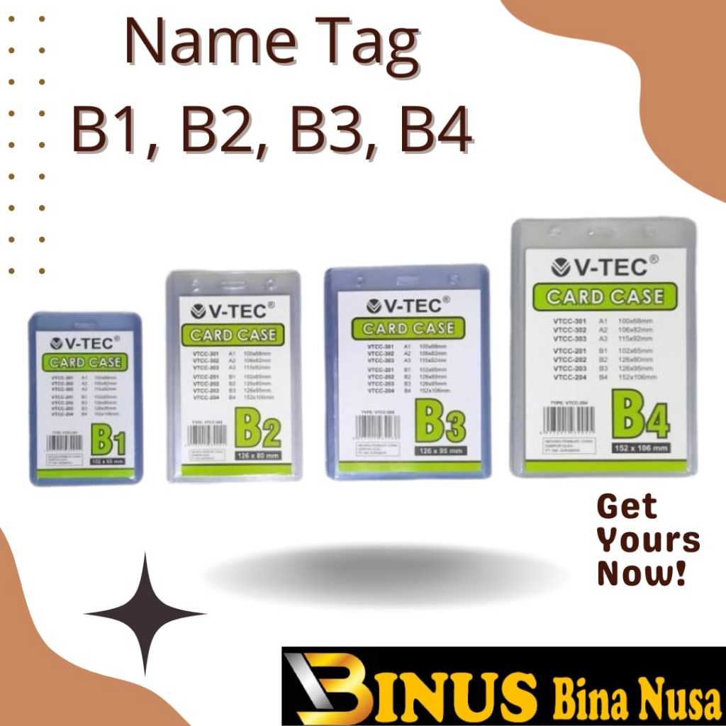 

Id Card B1 B2 B3 B4 Name Tag B1 B2 B3 B4