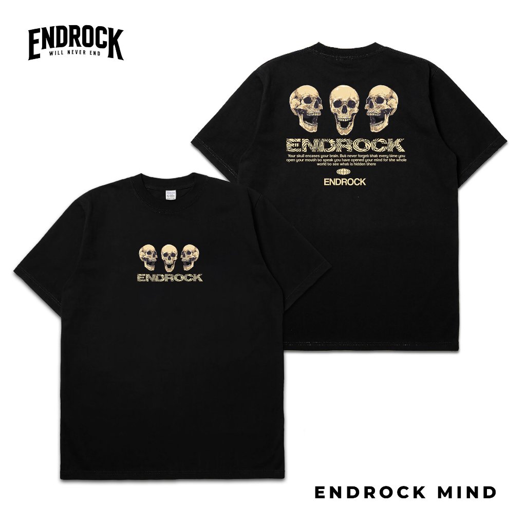 Kaos Distro Sablon Regular Original Endrock Tema ENDROCK MIND DTF70