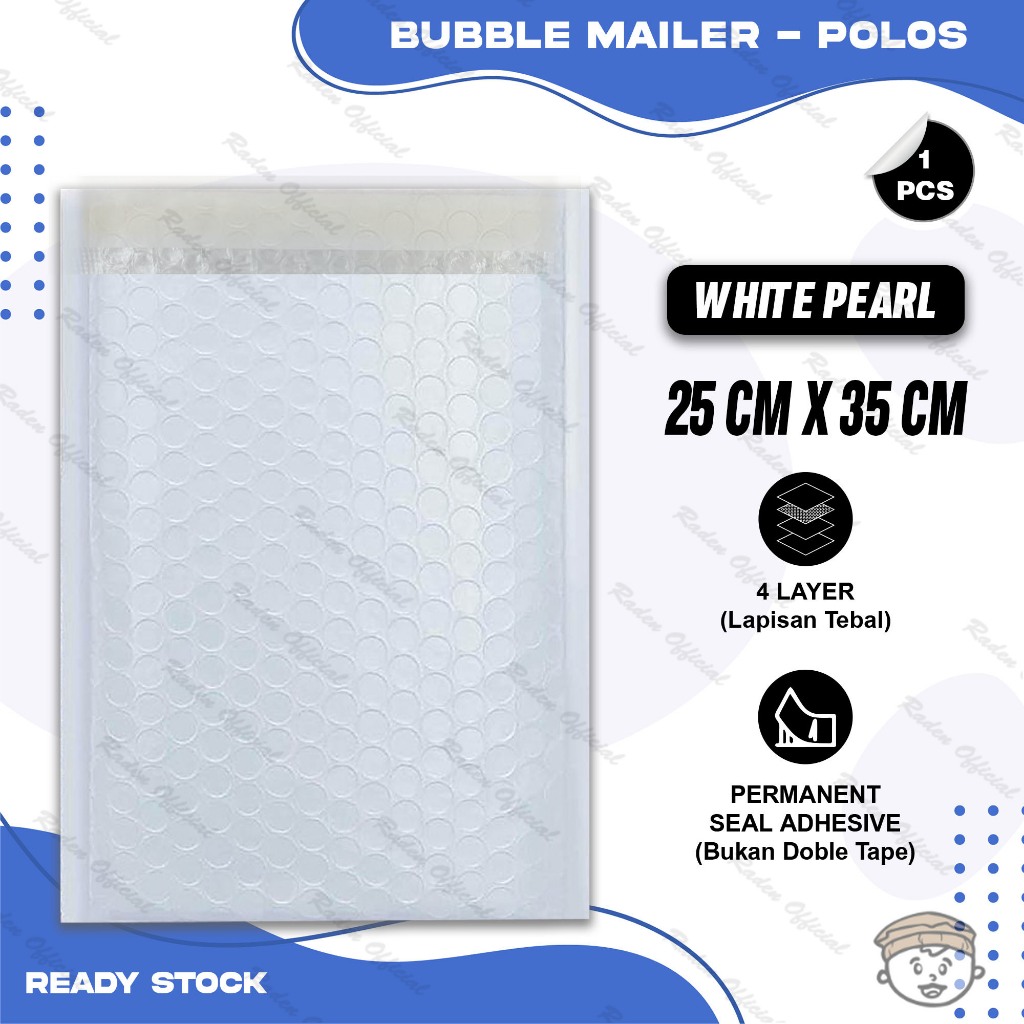 

Plastik Packing BUBBLE MAILER Kantong Polybubble Amplop Bubble Envelope Polymailer Olshop Polos Ukuran 25X35