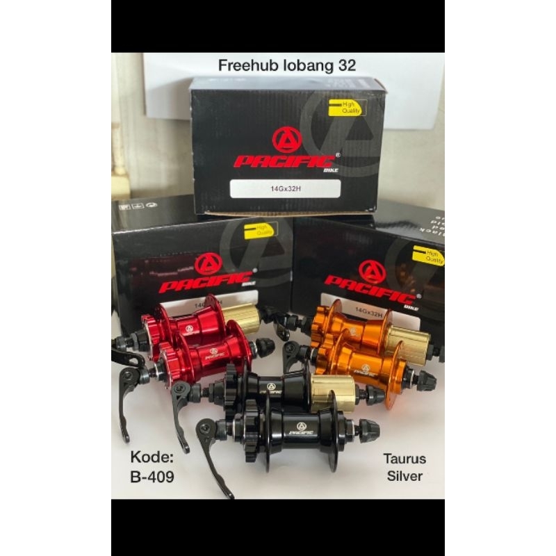 Freehub Set 32H / Bos lobang 32 depan belakang sepeda MTB