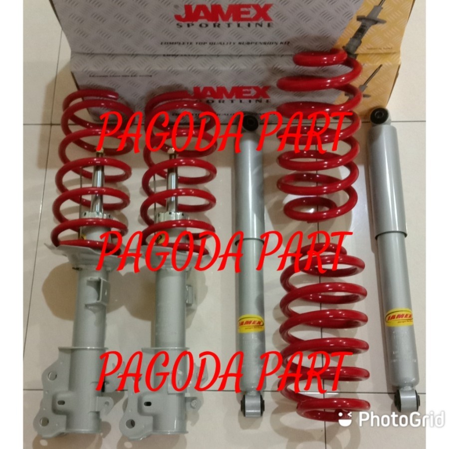 PAKET SHOCK BREAKER + PER KEONG JAMEX EMPUK ALL NEW RUSH DEPAN-BELAKANG 2018-ON 8PCS STD ORIGINAL