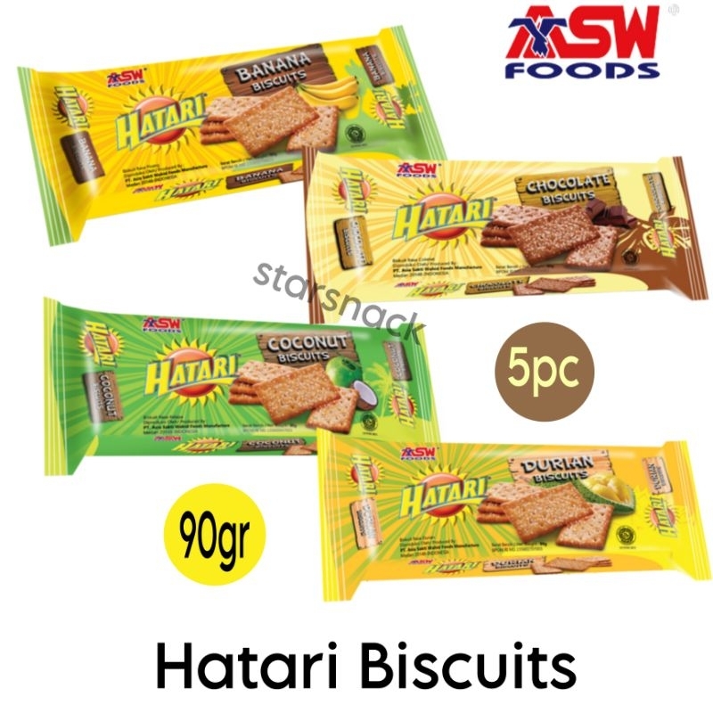 

Hatari Biskuit coklat pisang kelapa durian 90gr 5pc