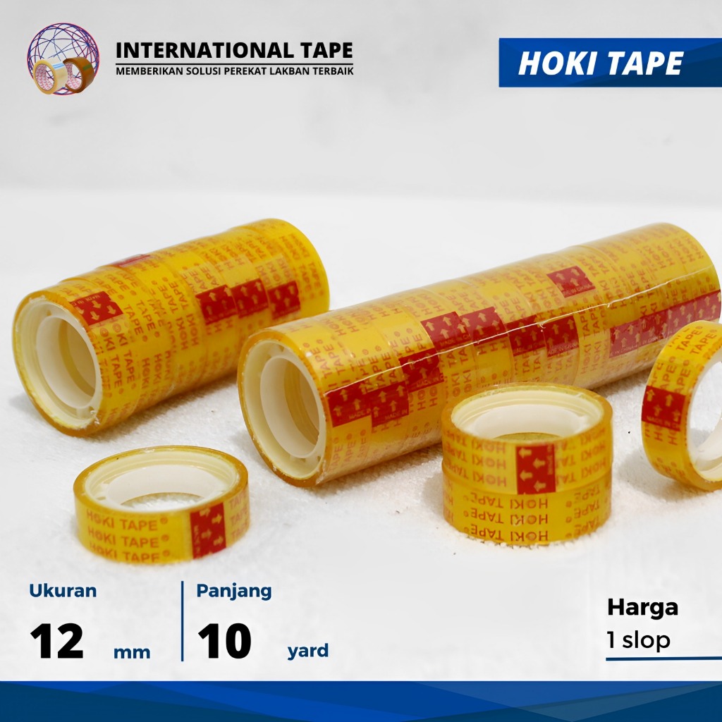 

ISOLASI KADO HOKI 12X10YARD 1 SLOP ISI 12 PCS