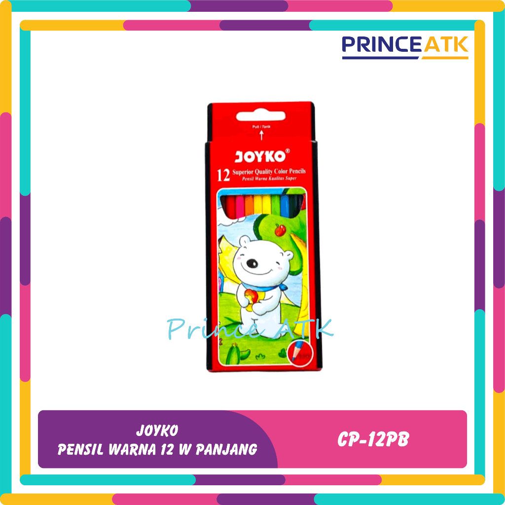 

JOYKO PENSIL WARNA SUPERIOR QUALITY CP-12PB - 12WARNA PANJANG