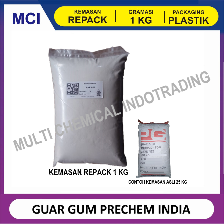 

GUAR GUM PRECHEM INDIA PENGENTAL FOOD GRADE - REPACK 1 KG