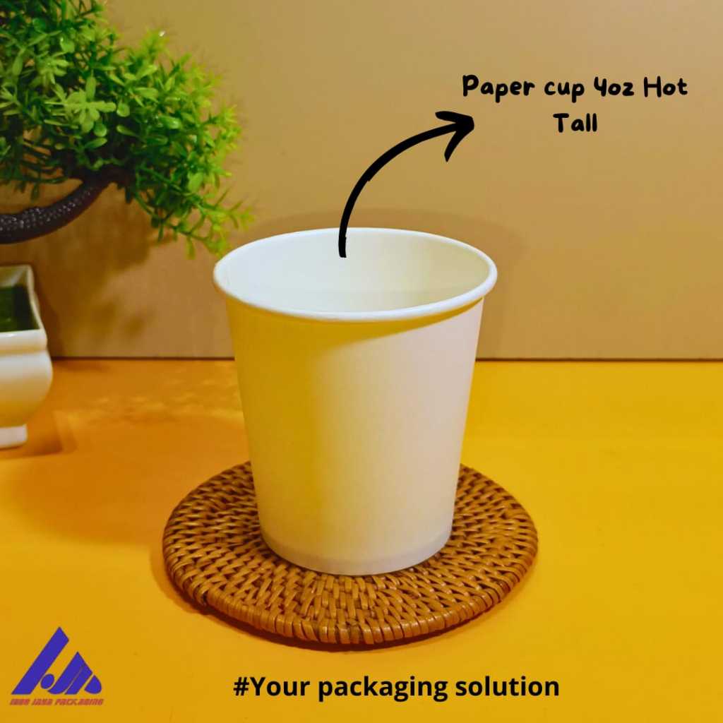 PAPER CUP 4oz HOT TALL ISI 50pcs