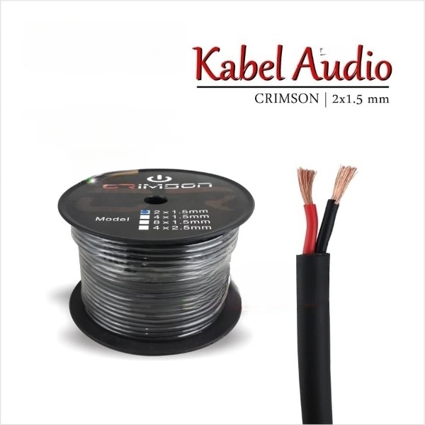 Kabel Speaker 2x1,5 Crimson Roll 100 Meter Kabel Audio Speaker Kabel Audio 2x1.5 Isi 2 Serabut