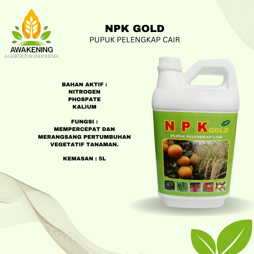 PUPUK NPK GOLD 5LT pupuk npk pelengkap cair