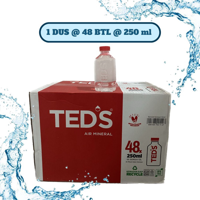 

READY!! AIR MINERAL BOTOL TEDS DUS TERMURAH / BOTOL MINI TEDS (Limited Edition) isi 48 botol