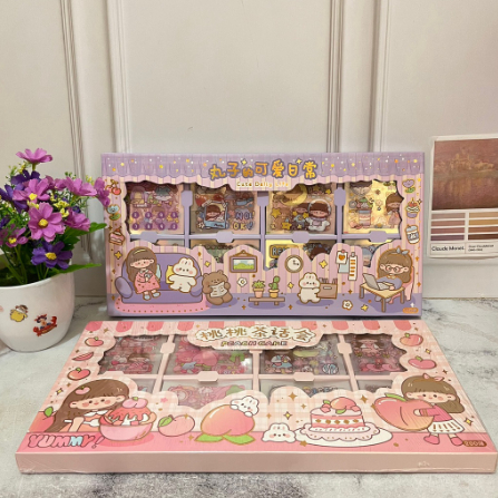 

Sticker Box SENMU 200 lembar V1 - PINK UNGU BIRU HIJAU RANDOM - stiker boks 1 set lucu gambar cute girl lucu unik stempel label