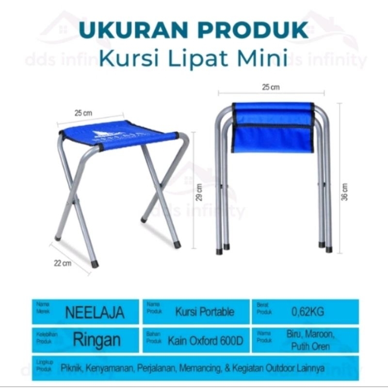 KURSI LIPAT CAMPING / KURSI GUNUNG / KURSI PORTABLE