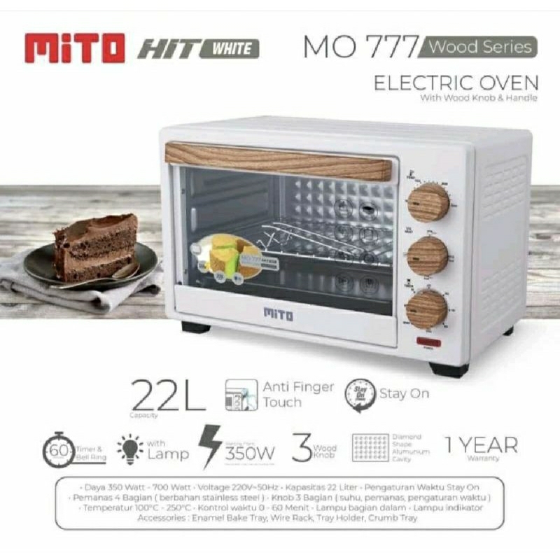 OVEN MITO HIT MO777 ELECTRIC OVEN LISTRIK 22L  OVEN MITO HIT MO777