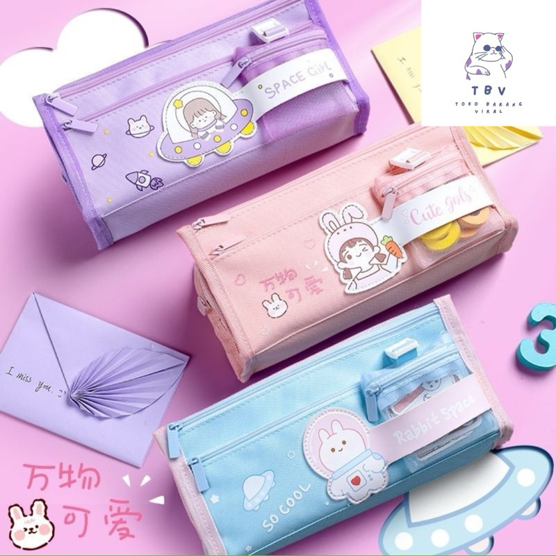 

TBV Kotak Tempat Pensil Alat Tulis Anak Pencil Case Pouch Premium