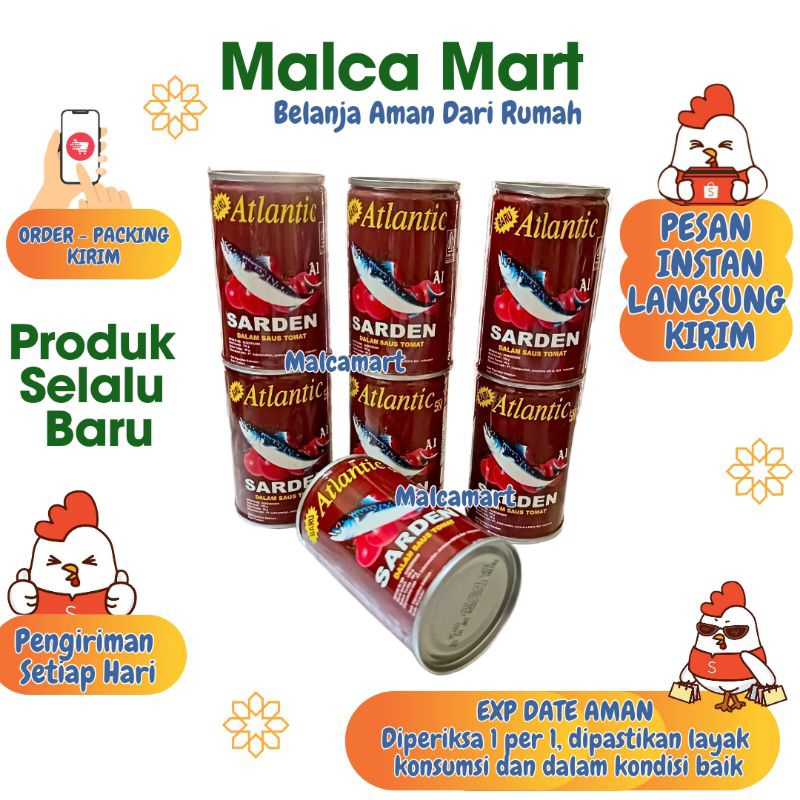 

Sarden Atlantik 155 gram. Sarden Dalam Saus Tomat 155 gram