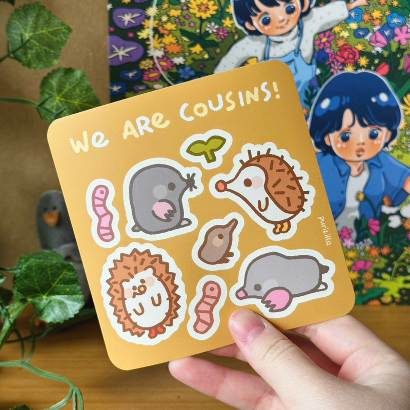 

Hedgehog Cousins Sticker Sheet