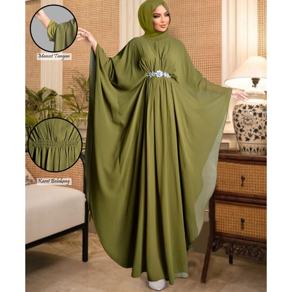 Terbaik Kaftan Shanza premium  kaftan babydoll premium all size muat sampai Mxxxl