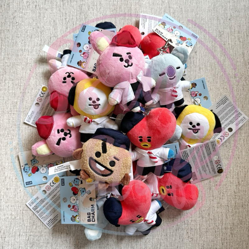 BT21 School Bag Charm Keyring