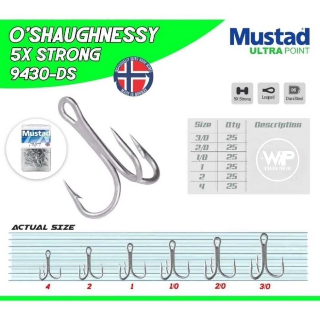 Kail Pancing Treble Hook MUSTAD 9430-DS