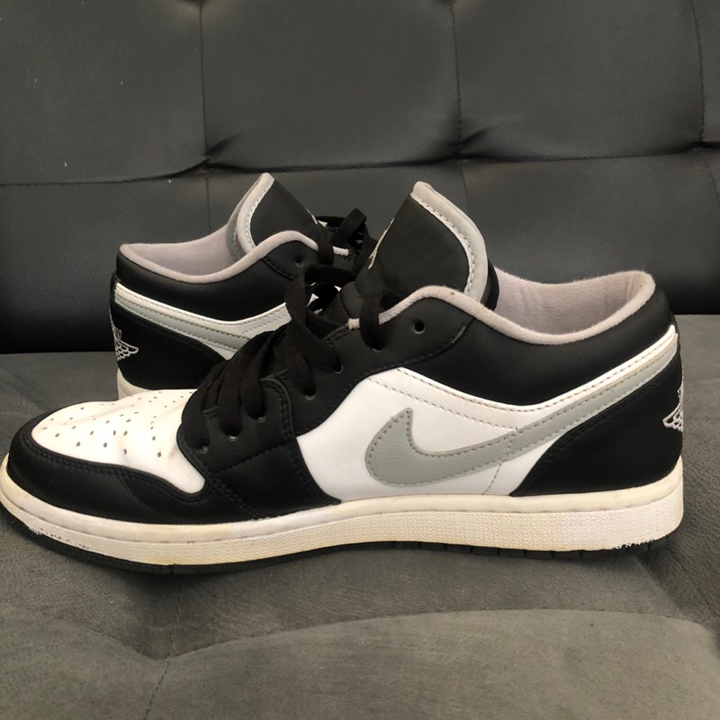 Sepatu Nike Air Jordan 1 aJ1 low black medium grey second original branded