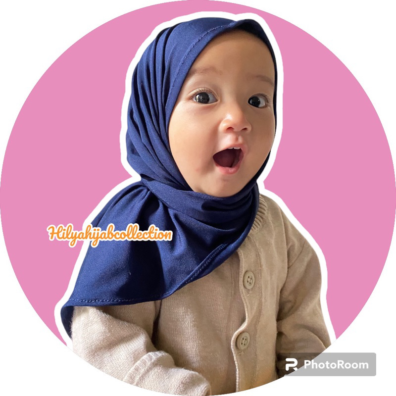 Jilbab anak bayi segitiga instan 0-6 tahun