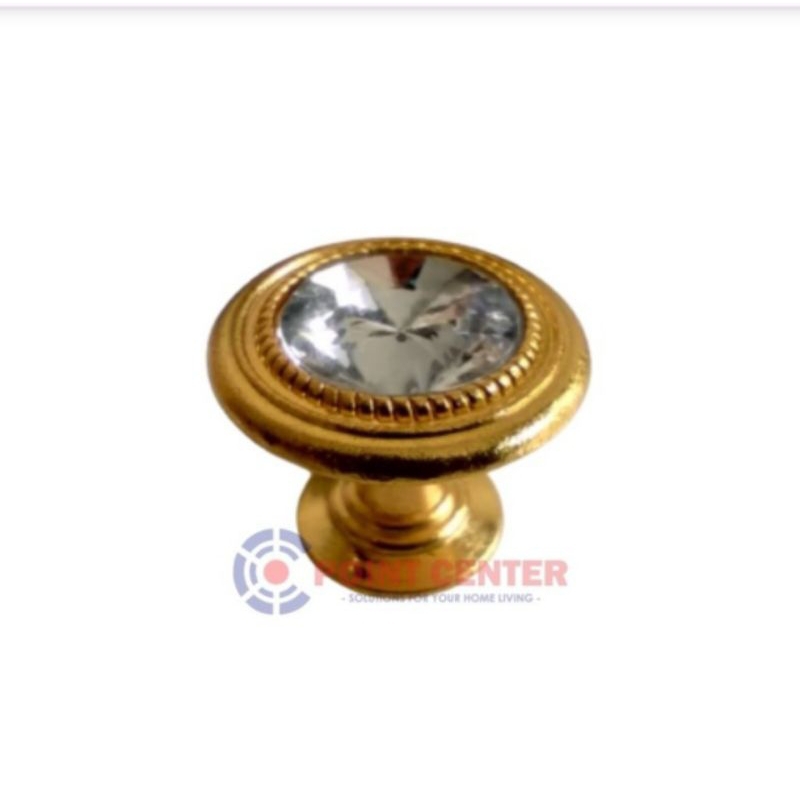 Tarikan Knob Handel Laci Lemari Bulat Kristal