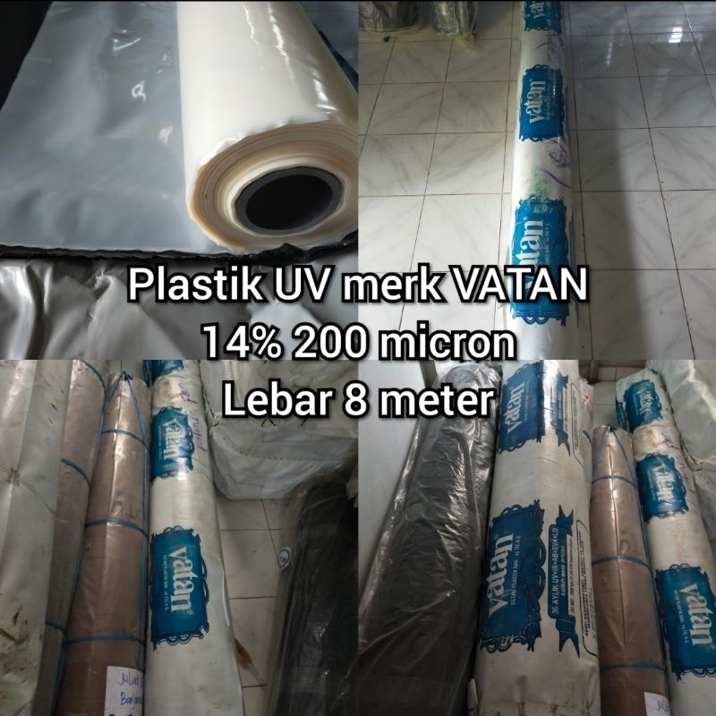 PLASTIK UV VATAN LEBAR 8 M ATAP HIDROPONIK GREENHOUSE ATAP KOLAM