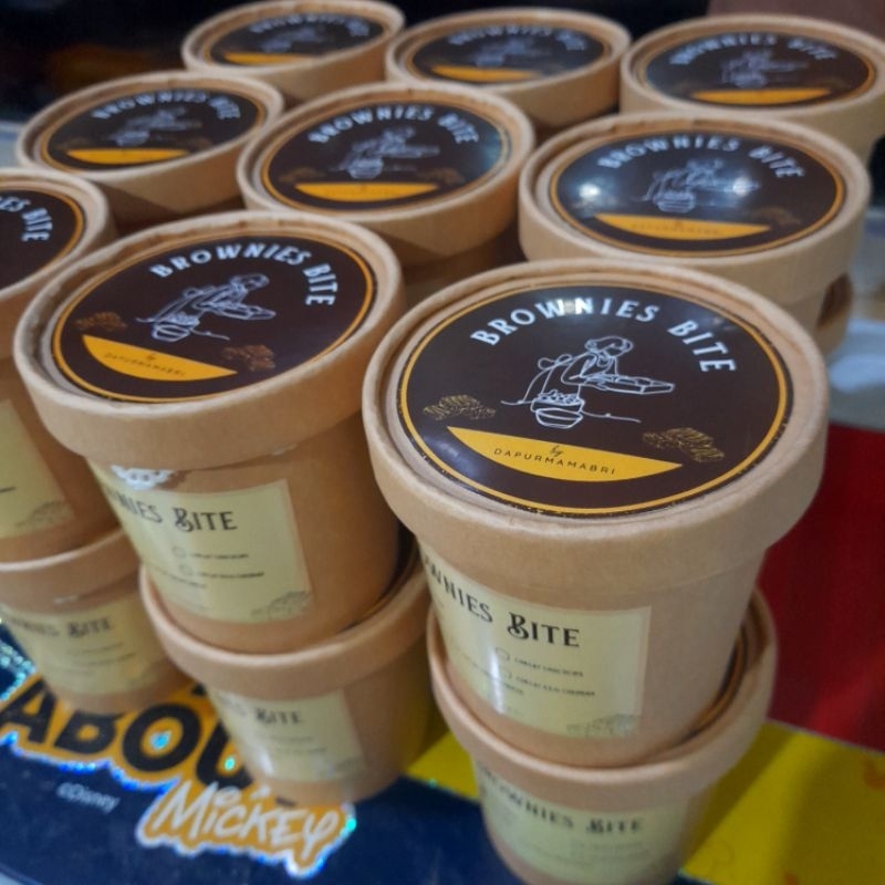 

10 CUP BROWNIES BITE HARGA GROSIR topping almond/chococips/kacang