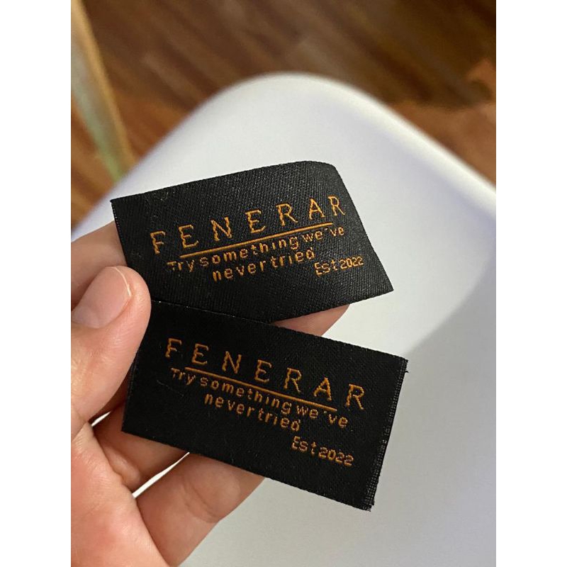 

label woven 3x6cm label hijab label bordir label pakaian