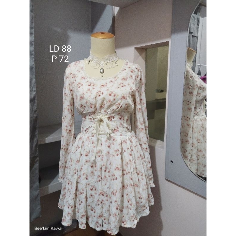 Dress Floral Liz Lisa / Baju Korea Bunga Vintage