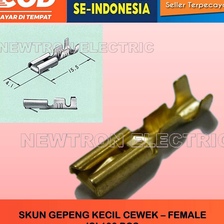 SKUN SOKET GEPENG KECIL FEMALE SKUN KABEL SOKET GEPENG KECIL Promo