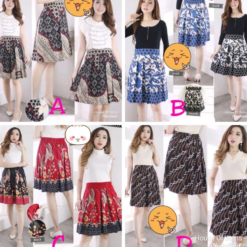 Action Now Rok Batik Pendek Grosir Bawahan Wanita Batik Rok Pendek Murah Rok Mini Batik Rok Casual R
