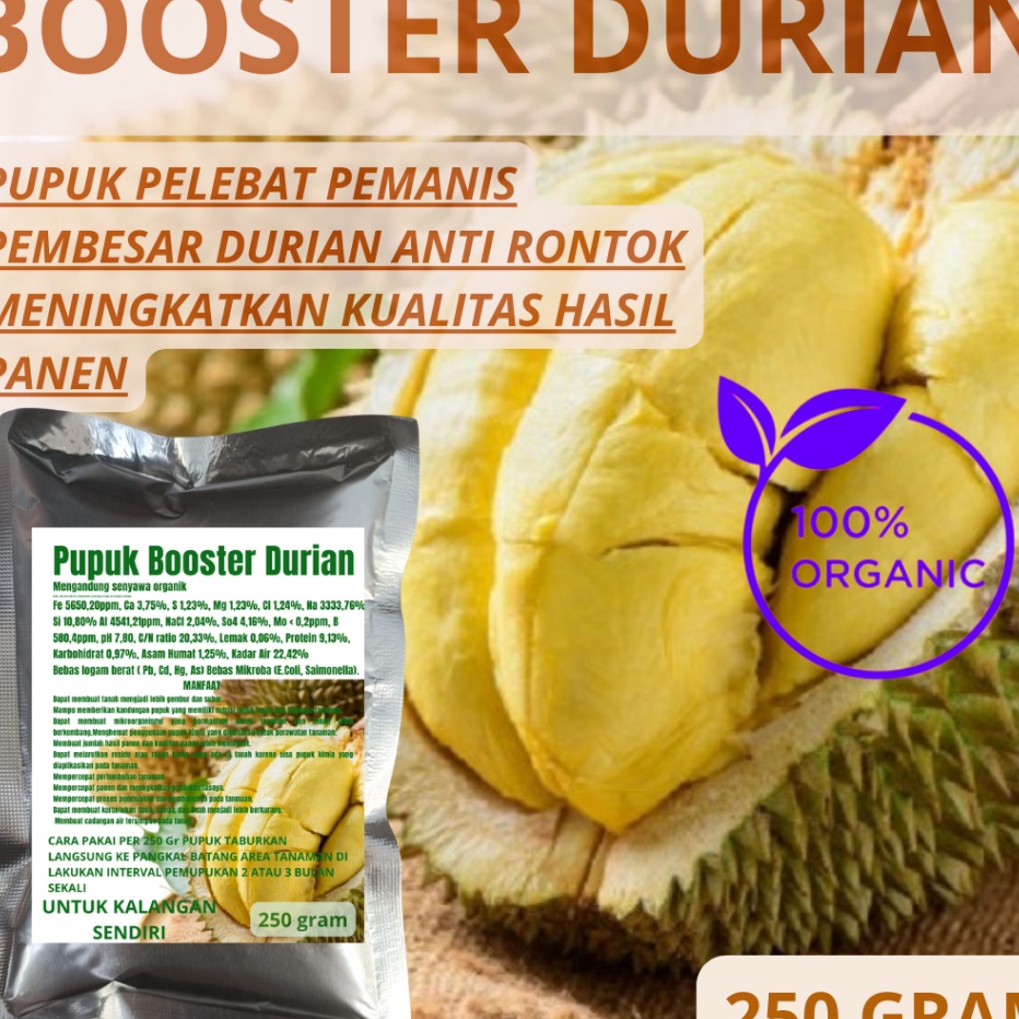 GROSIR Pupuk Booster Durian  Pelebat Buah dan Anti Rontok Pupuk Durian Agar Cepat BerbuahPupuk Buah 