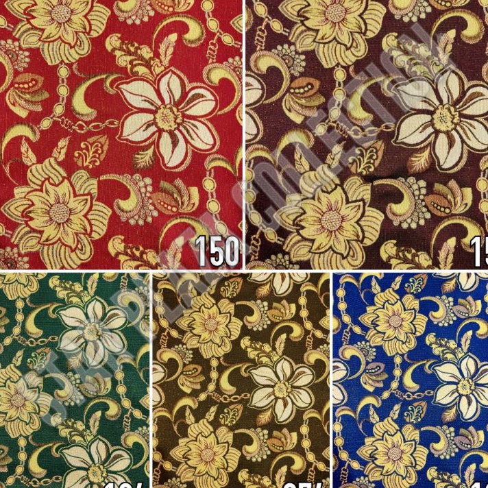 PROMO SALE Kain Hikaron Gold Benang Emas Sofa  Kursi  Jok Motif Bunga Kembang  Francesco